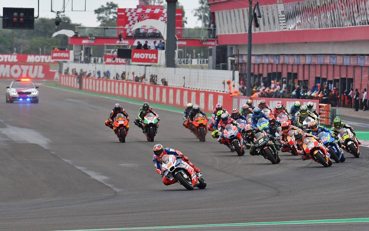 Grilla de largada para la final del MotoGP