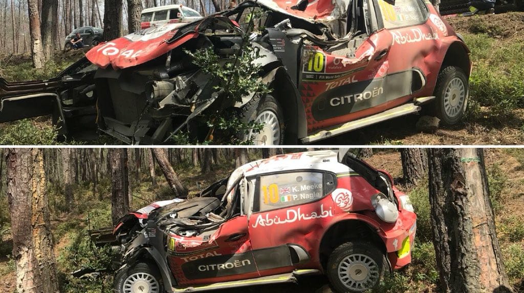 Meeke hospitalizado tras su choque en Portugal