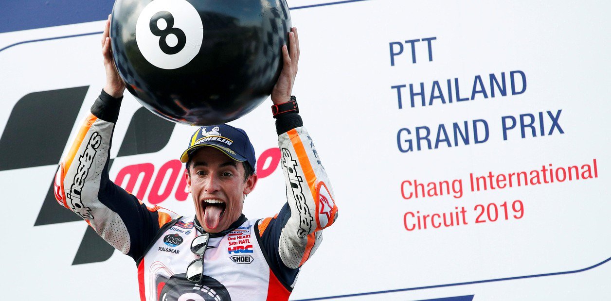 Marc Márquez ganó y sumó su octavo título