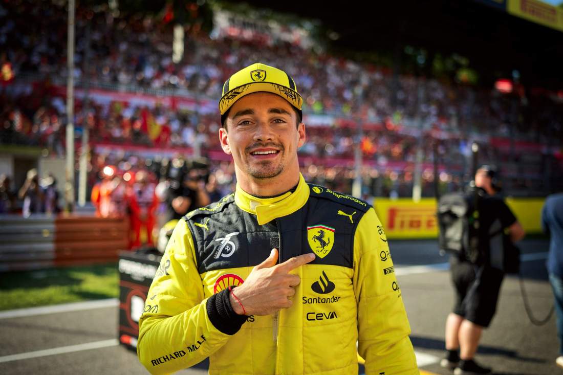 Leclerc gana la pole en Monza, Pérez a remontar