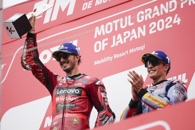 Bagnaia vence y Martín remonta en Motegi